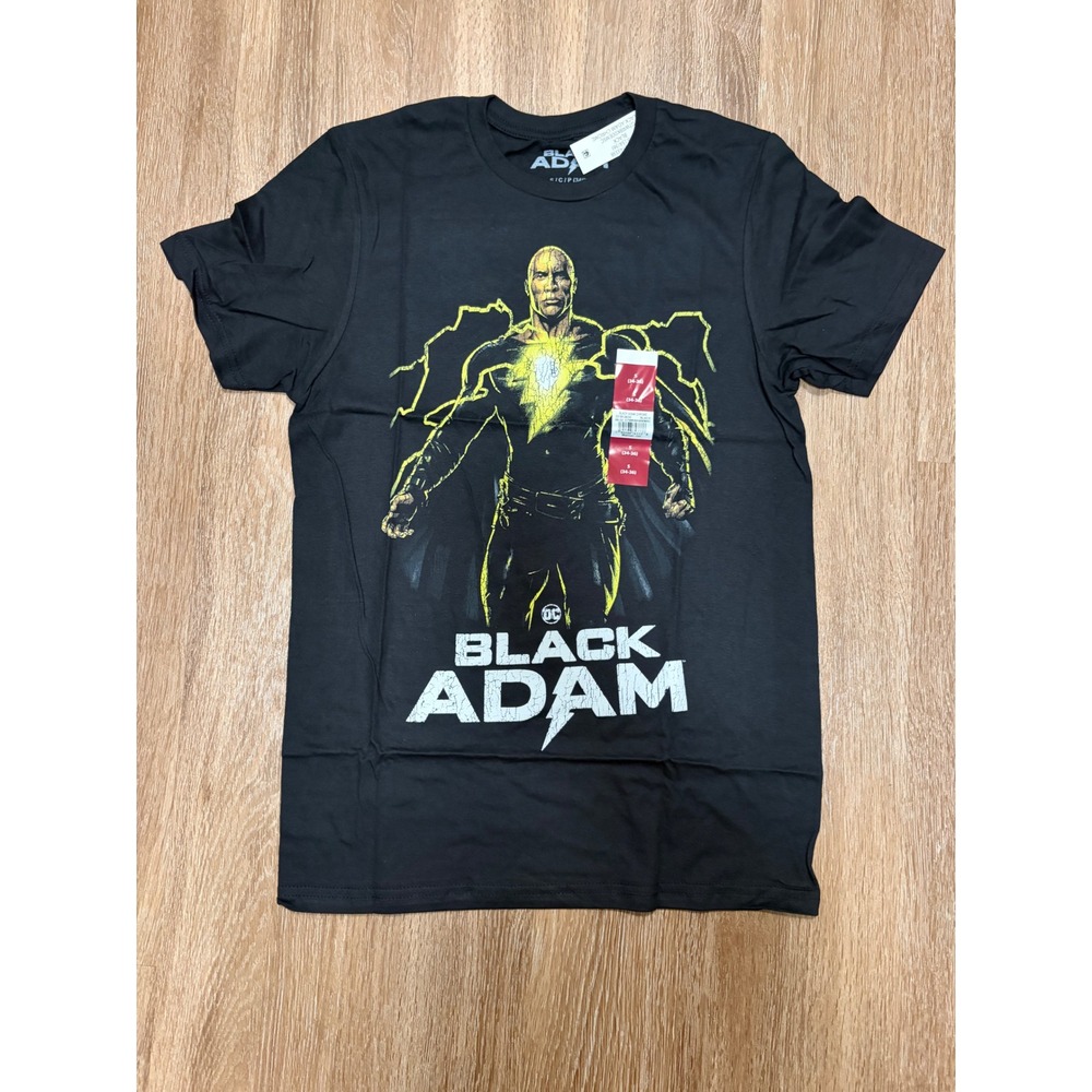 DC Comics Black Adam Graphic T-Shirt Mens Small Black Dwayne Johnson NWT
